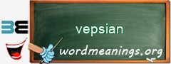WordMeaning blackboard for vepsian